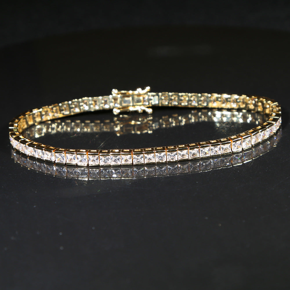 Square Stone Tennis Bracelet