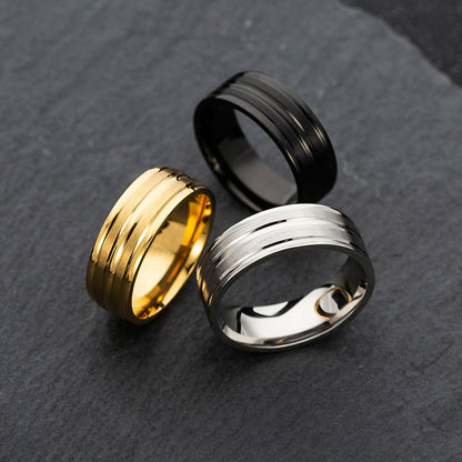 Frosted Stainless Steel Ring