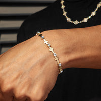 Diamond Cross Bracelet in Gold