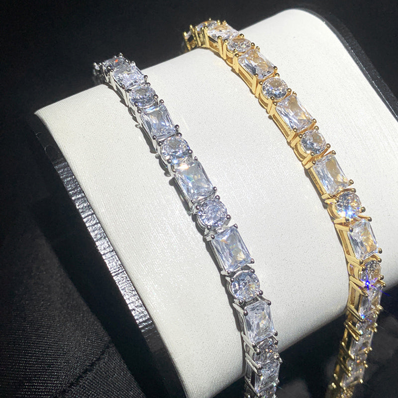 Baguette & Round Stone Tennis Chain