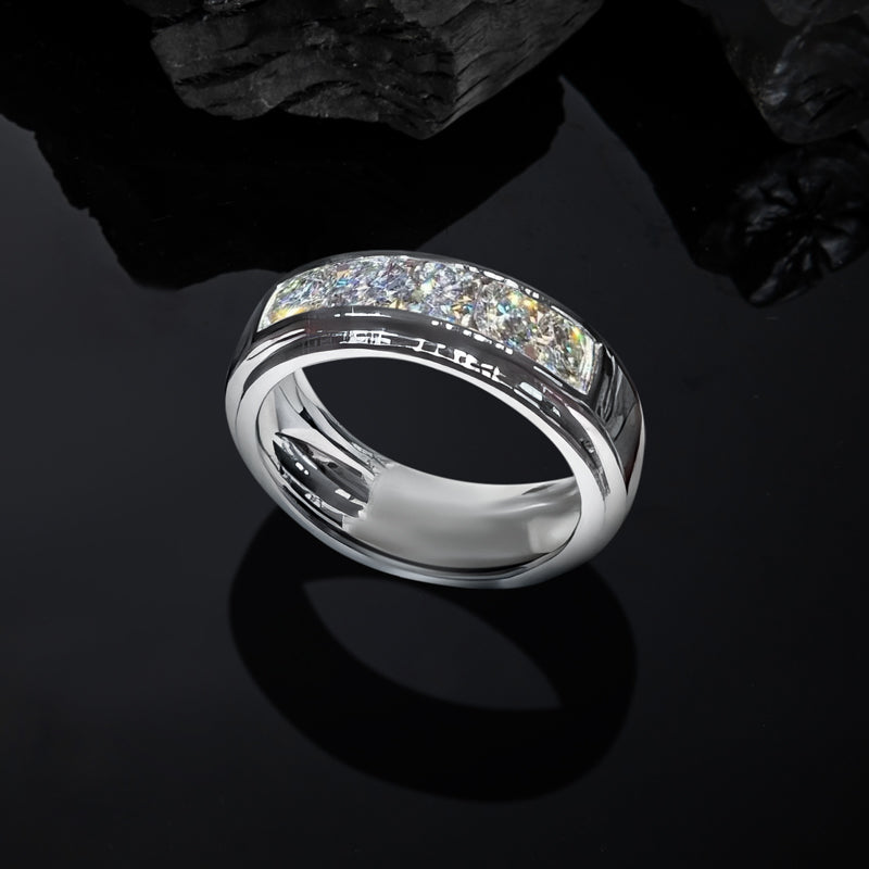 Moissanite Men's Engagement Ring in S925 Silver