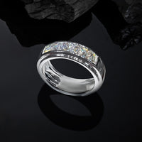 Moissanite Men's Engagement Ring in S925 Silver
