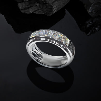 Moissanite Men's Engagement Ring in S925 Silver