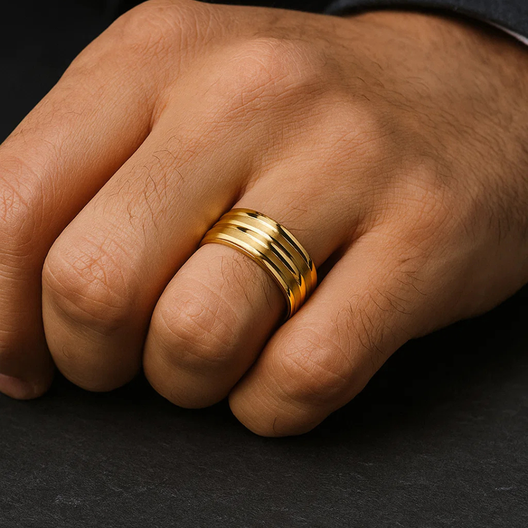 Frosted Stainless Steel Ring