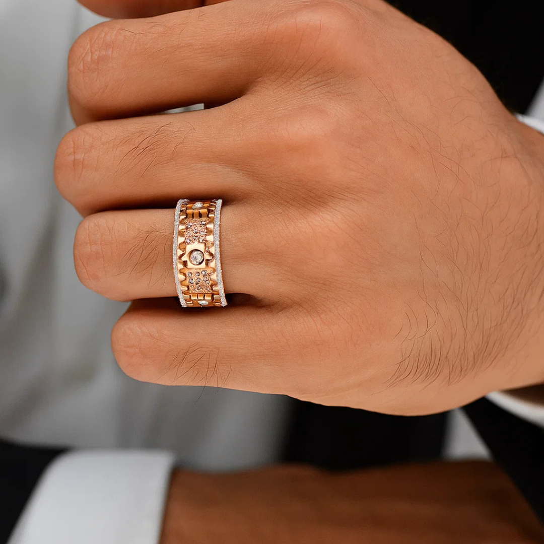 Iced Out Rotating Gear Ring
