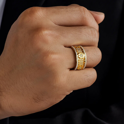 Iced Out Rotating Gear Ring