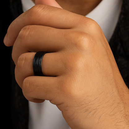 Frosted Stainless Steel Ring
