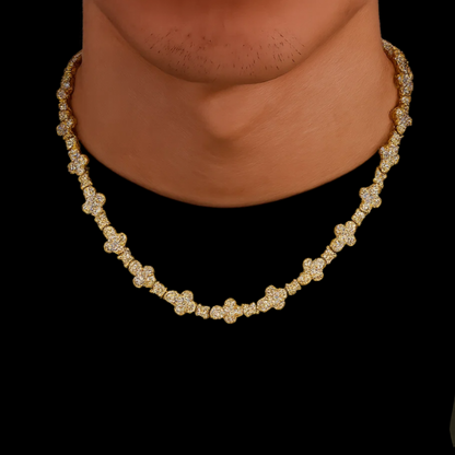 Clustered Cross Star Necklace