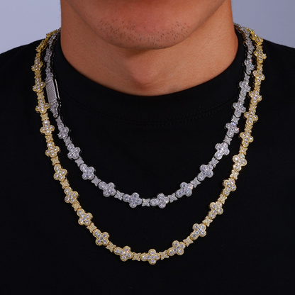 Clustered Cross Star Necklace
