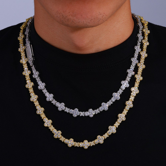 Clustered Cross Star Necklace