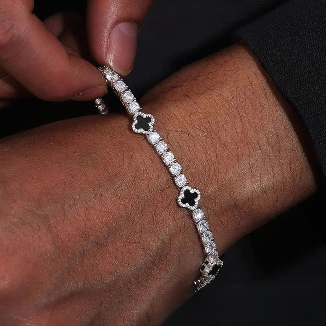 Four Leaf Clover Tennis Bracelet